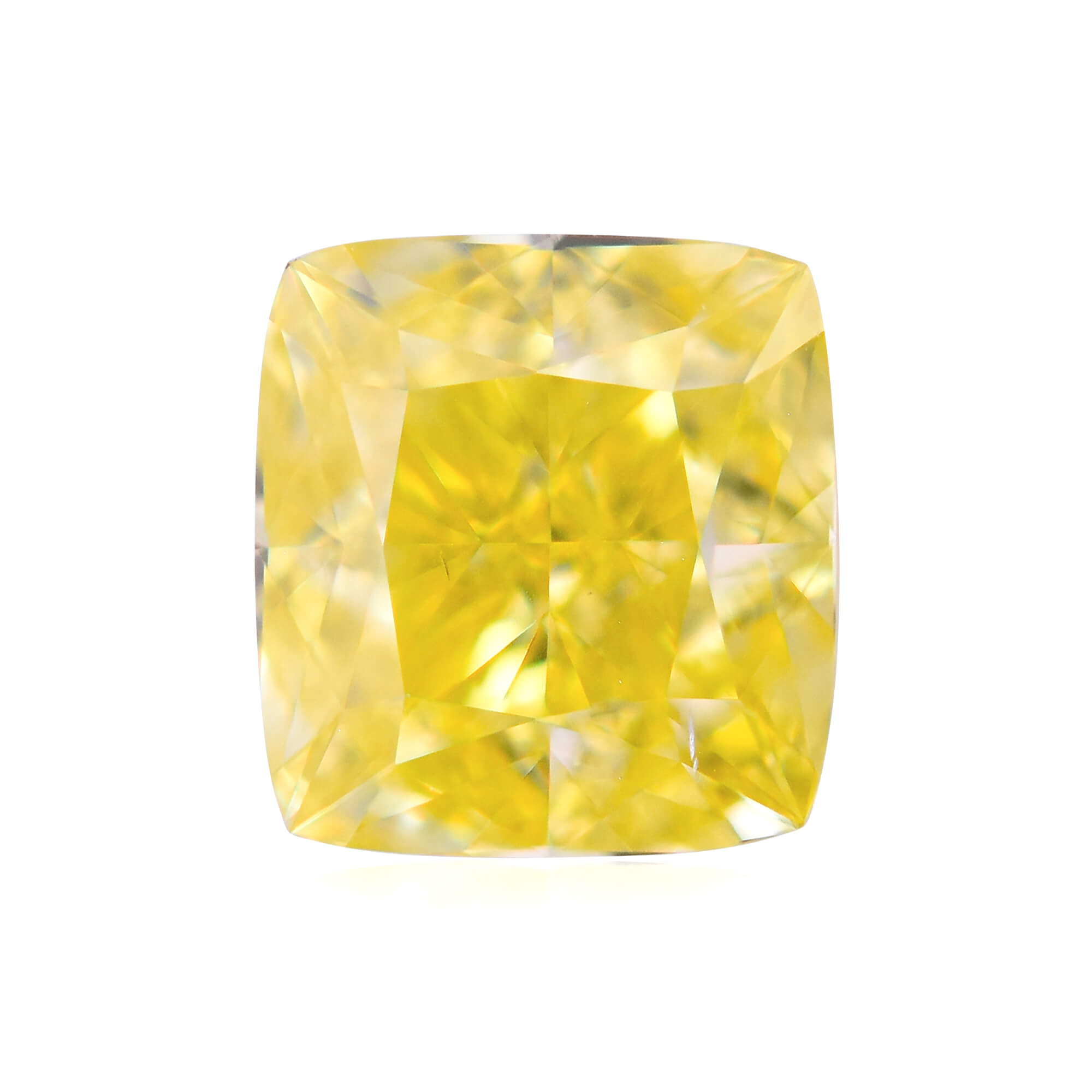 0.45CT, Fancy Intense Yellow Diamond, Cushion Shape, SI1 Clarity