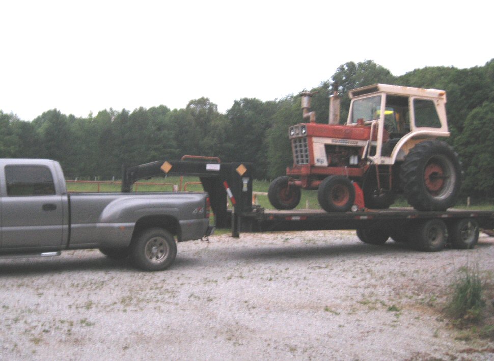 How to properly tie down a tractor for hauling? Coffee