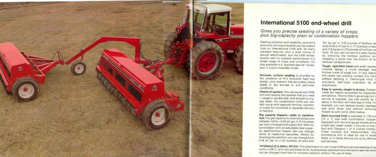 Older Grain Drill Tandem Hitches Coffee Shop Red Power