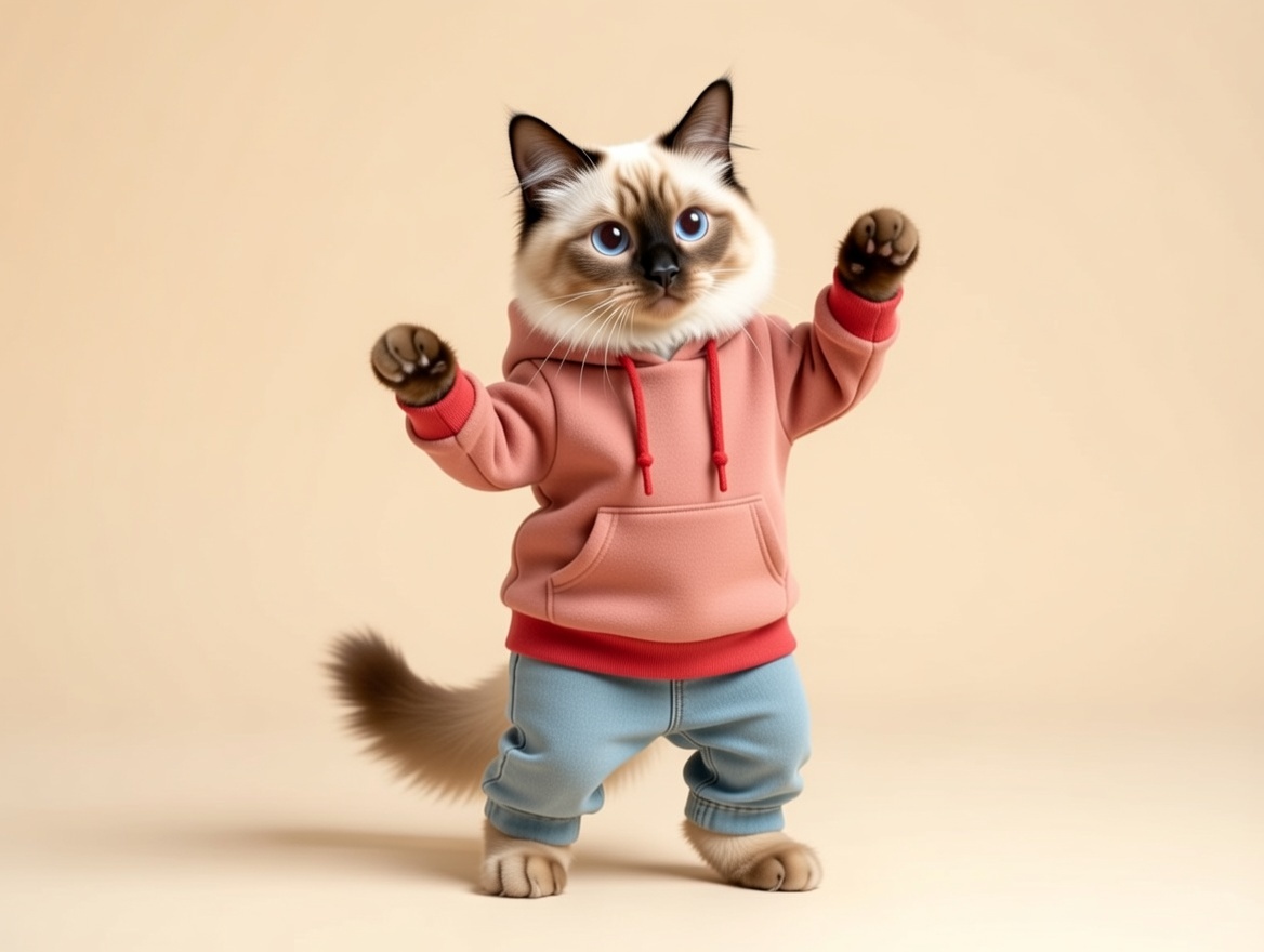 Anime Girl Dancing Cat