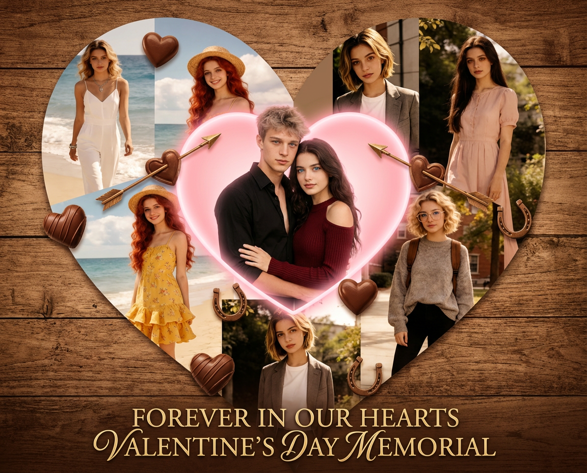 AI Heart-Shaped Photo Collage
