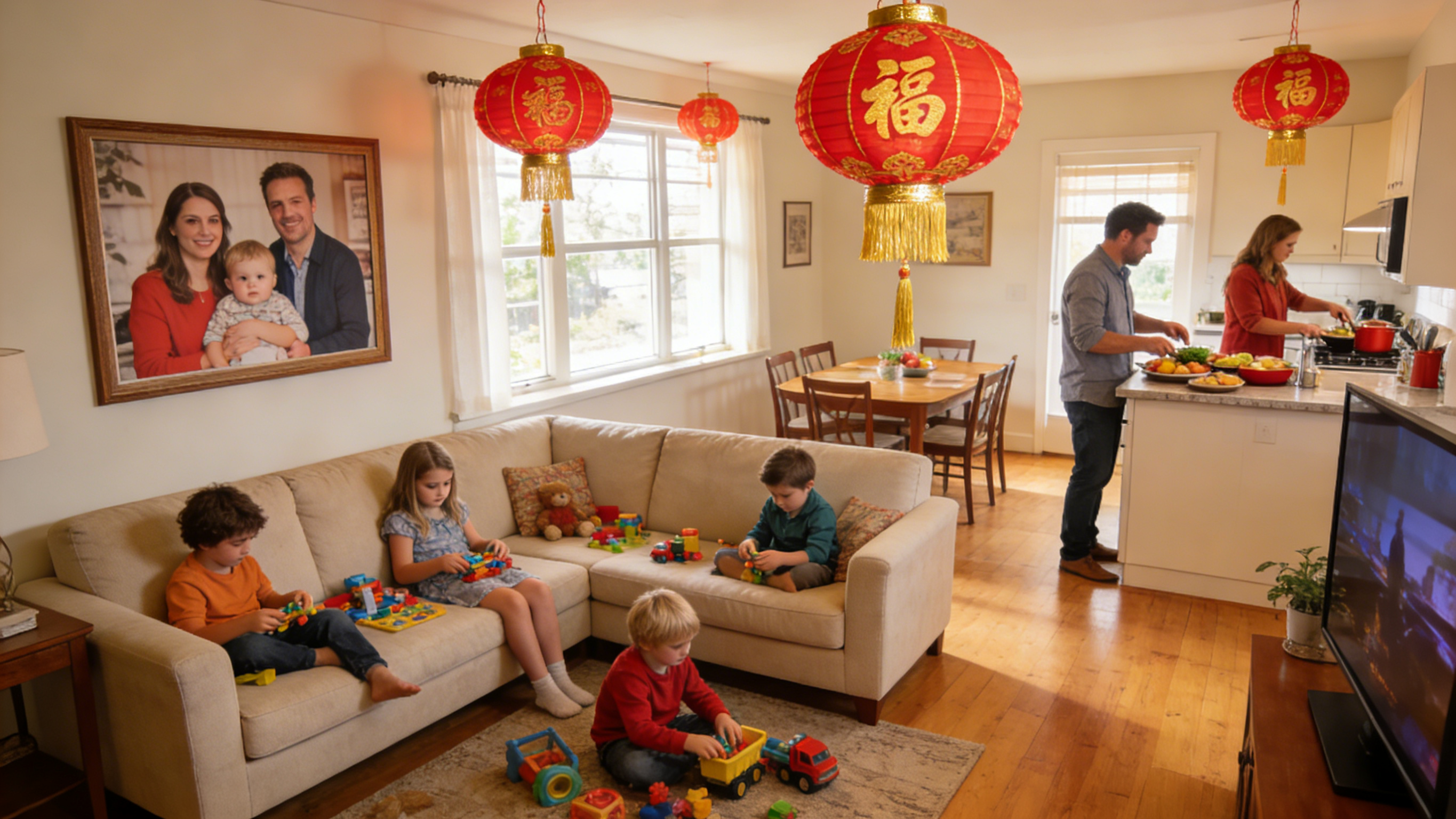 Red Lanterns Chinese New Year Decorations
