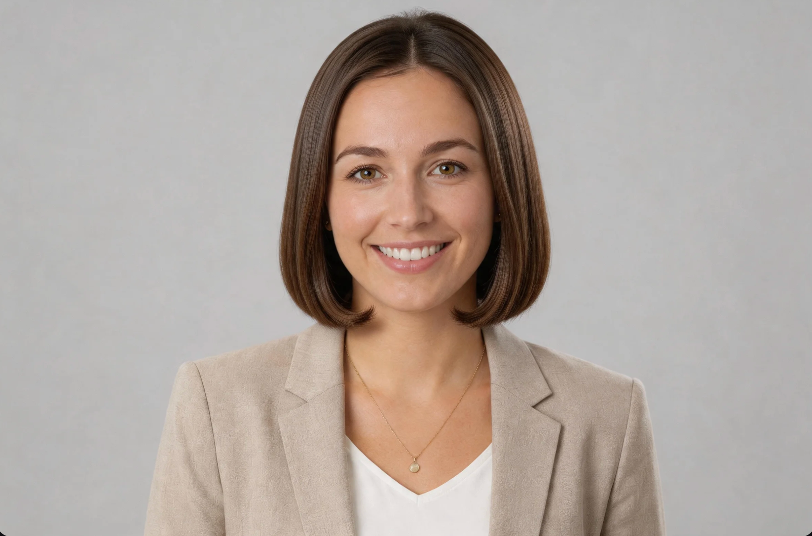 Classic chin-length bob haircut AI generated preview