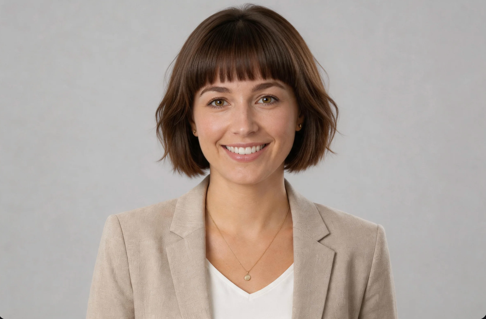 French bob with straight bangs AI hairstyle preview