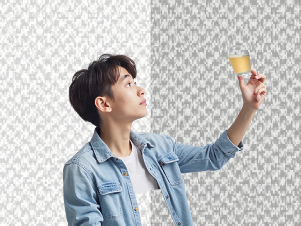 Before and after transparent background removal