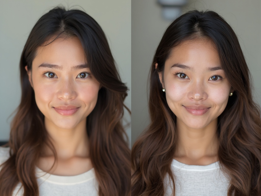 AI face swap before and after demonstration