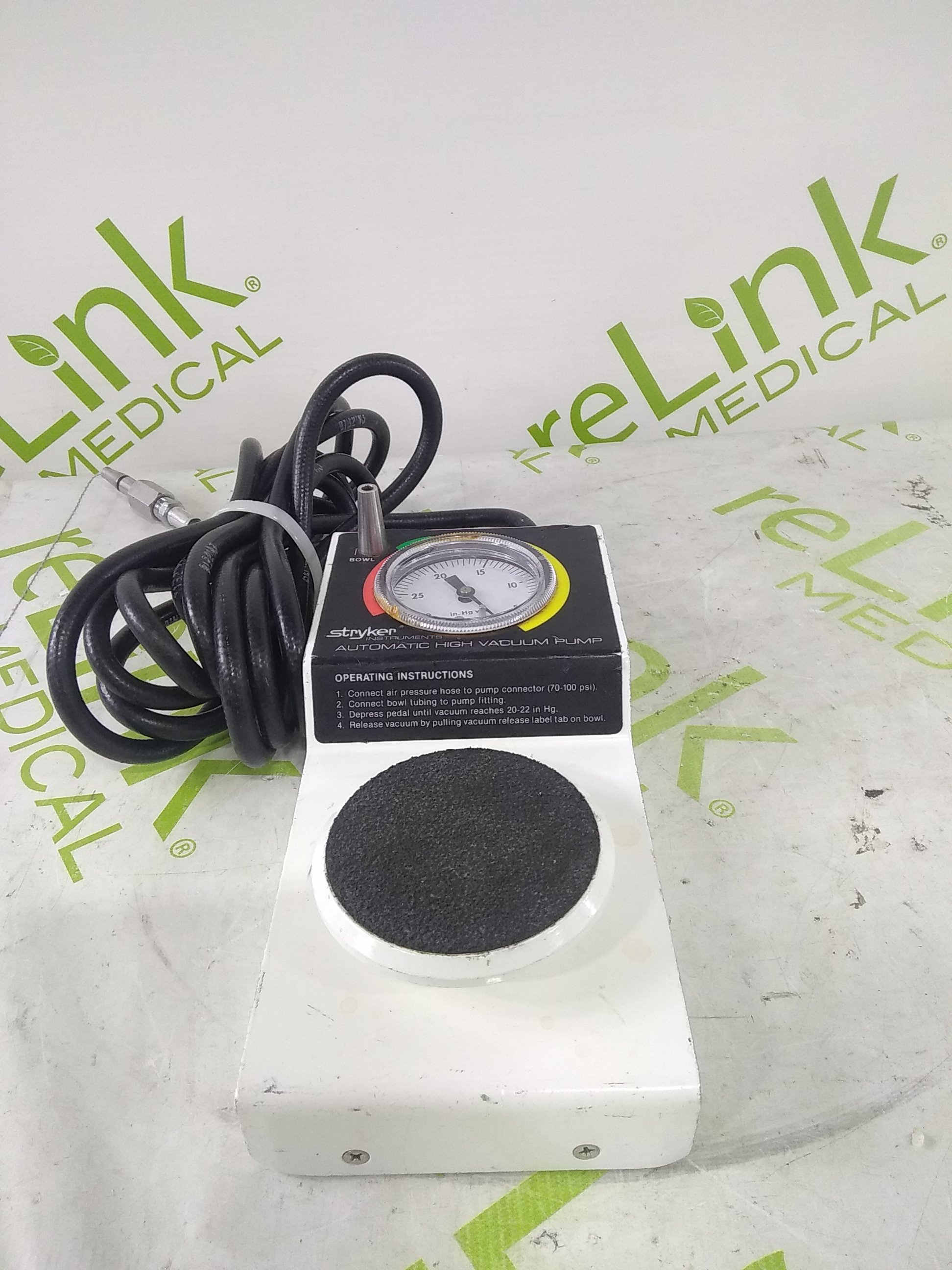 Stryker Medical 206500 Automatic High Vacuum Foot Pump eBay