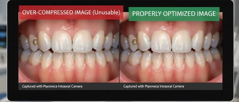 side-by-side-comparison-of-over-compressed-dental-image-and-properly-optimized-image-captured-with-a-planmeca-intraoral-camera..webp