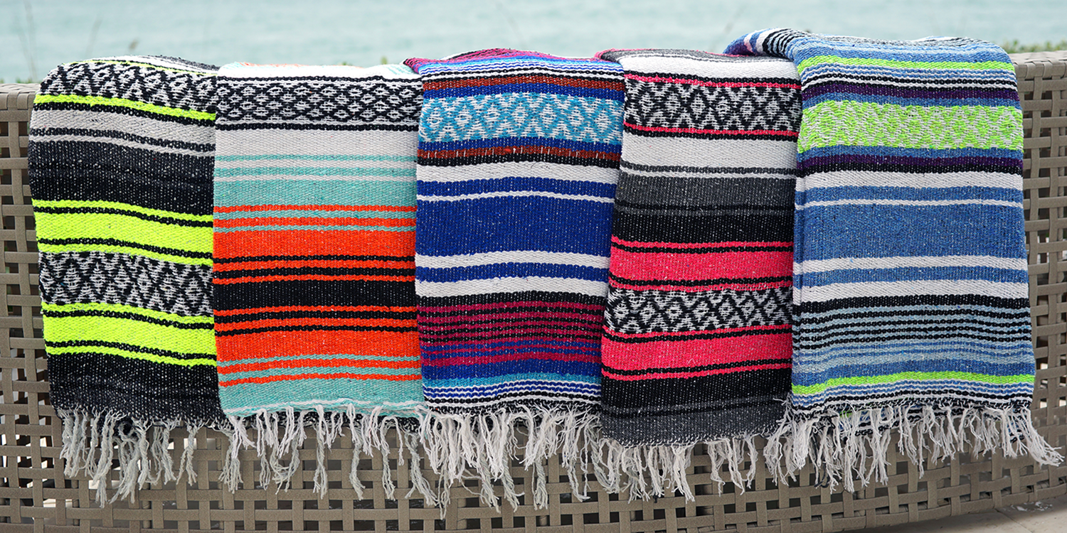 5'X7' Striped BLANKETs Brights