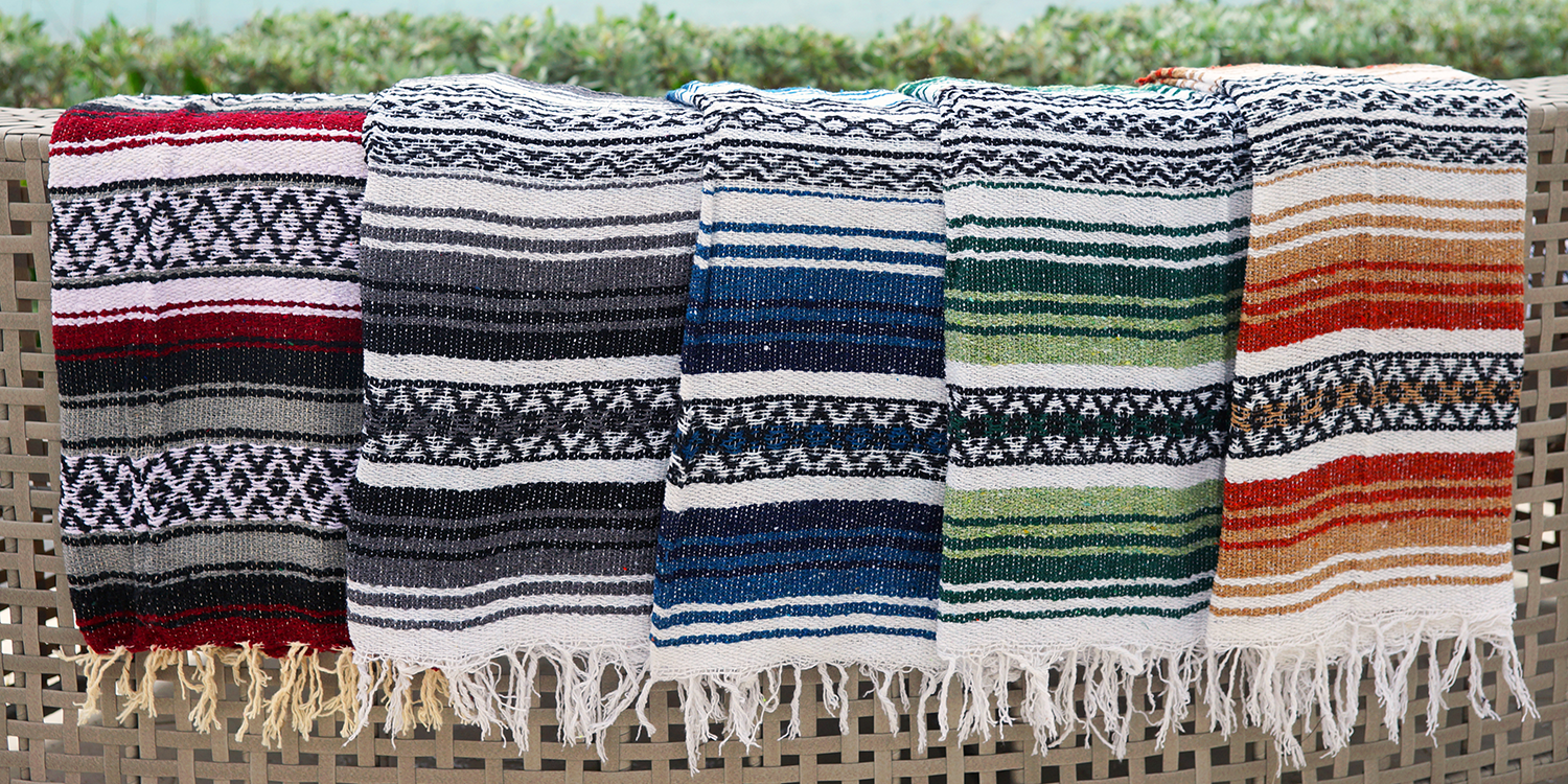 5'X7' Striped BLANKETs Earth Tones