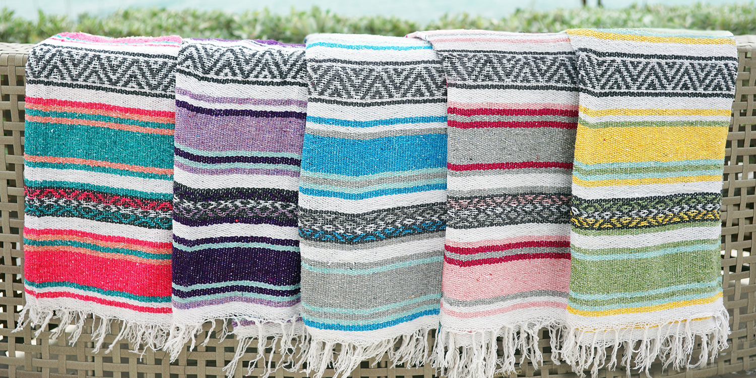 5'X7' Striped BLANKETs Pastels