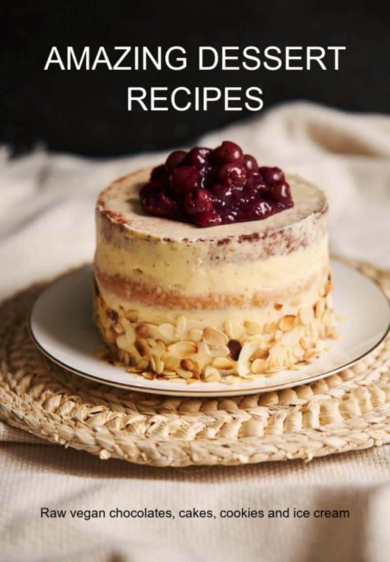 Portada: Amazing Dessert Recipes: Raw Vegan Chocolates, Cakes, Cookies And Ice Cream