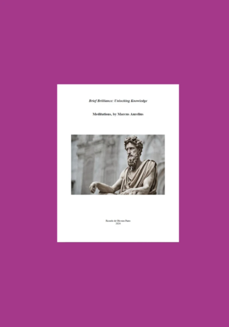 Portada: Brief Brilliance Unlocking Knowledge: Meditations, By Marcus Aurelius