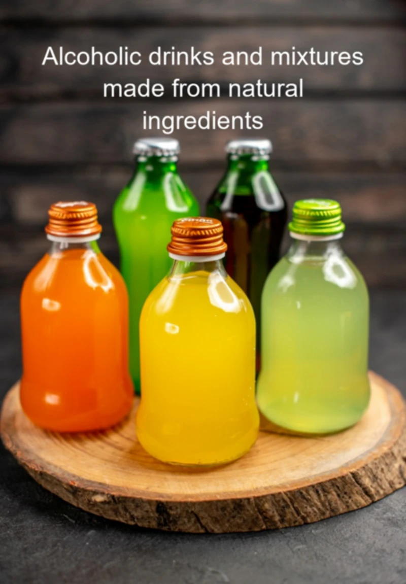 Portada: Alcoholic Drinks And Mixtures Made From Natural Ingredients