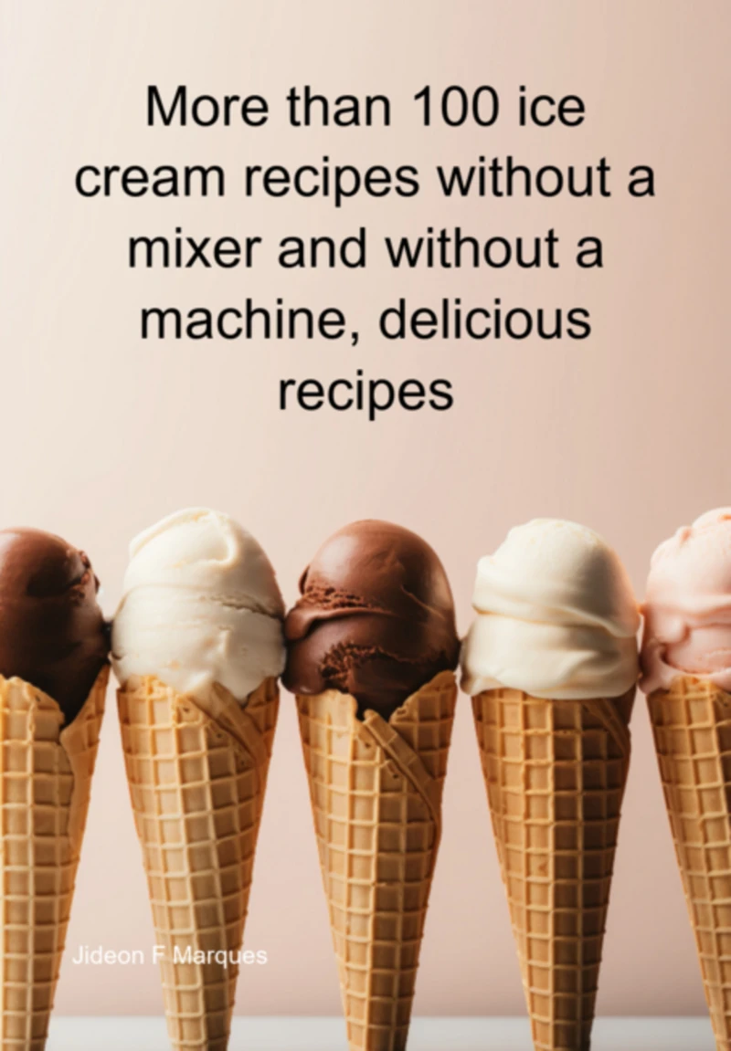 Portada: More Than 100 Ice Cream Recipes Without A Mixer And Without A Machine, Delicious Recipes