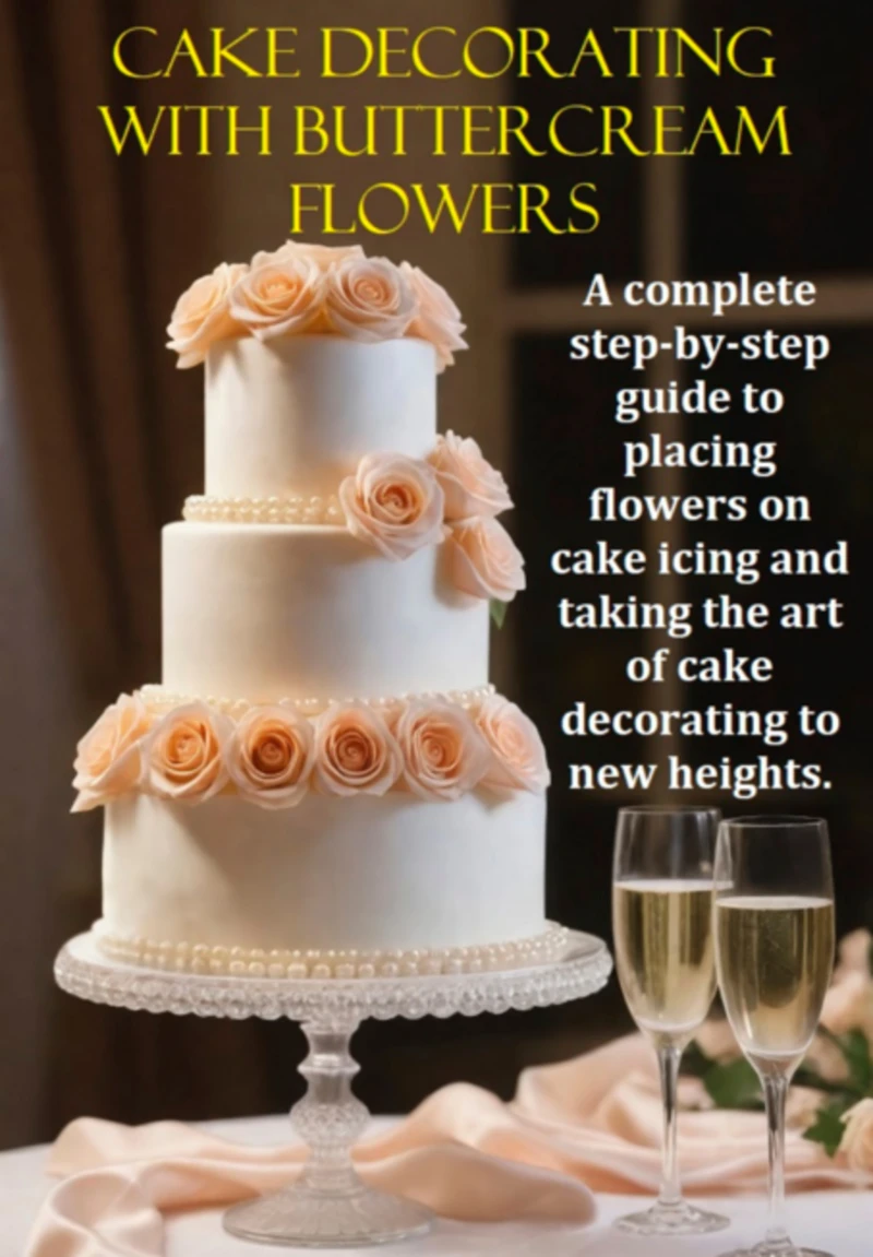 Portada: Cake Decorating With Buttercream Flowers A Complete Step-by-step Guide To Placing Flowers On Cake Icing And Taking The Art Of Cake Decorating To New Heights.
