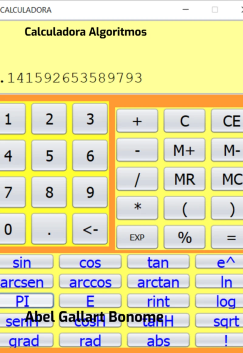 Portada: Calculadora Algoritmos