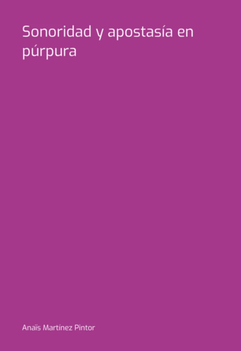 Portada: Sonoridad Y Apostasía En Púrpura