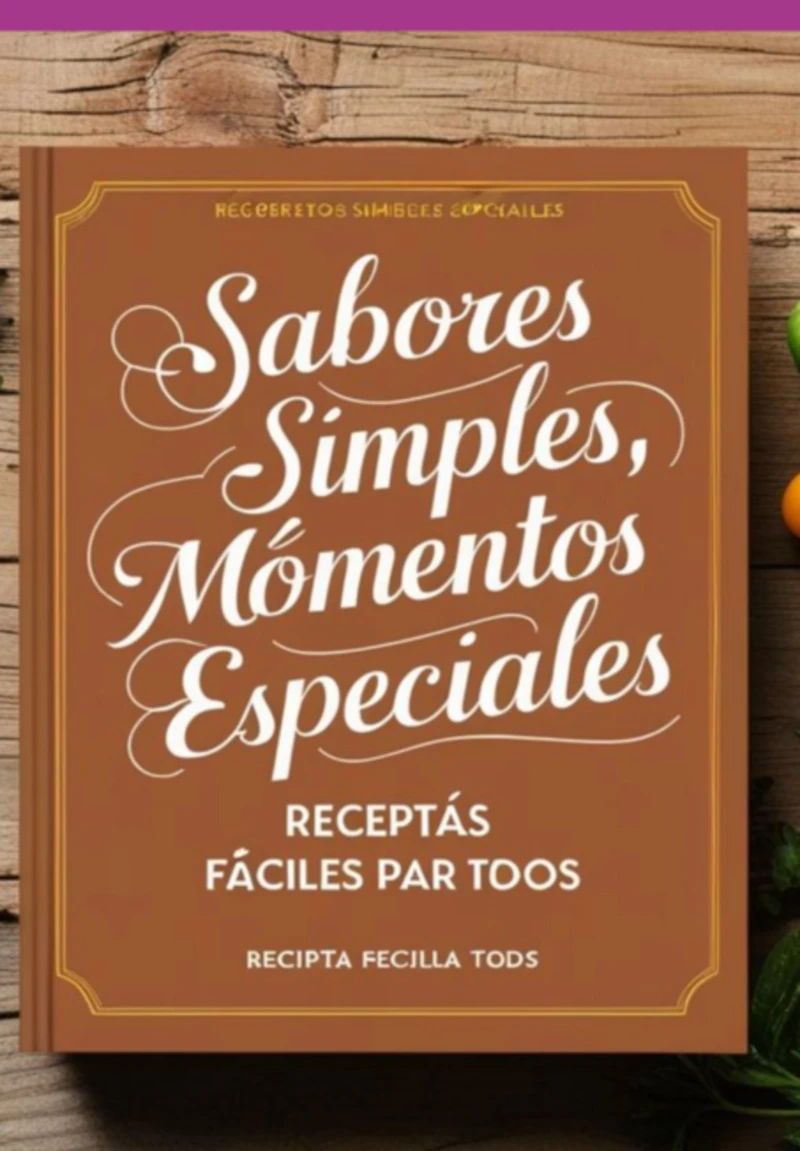 Portada: "sabores Simples, Momentos Especiales"