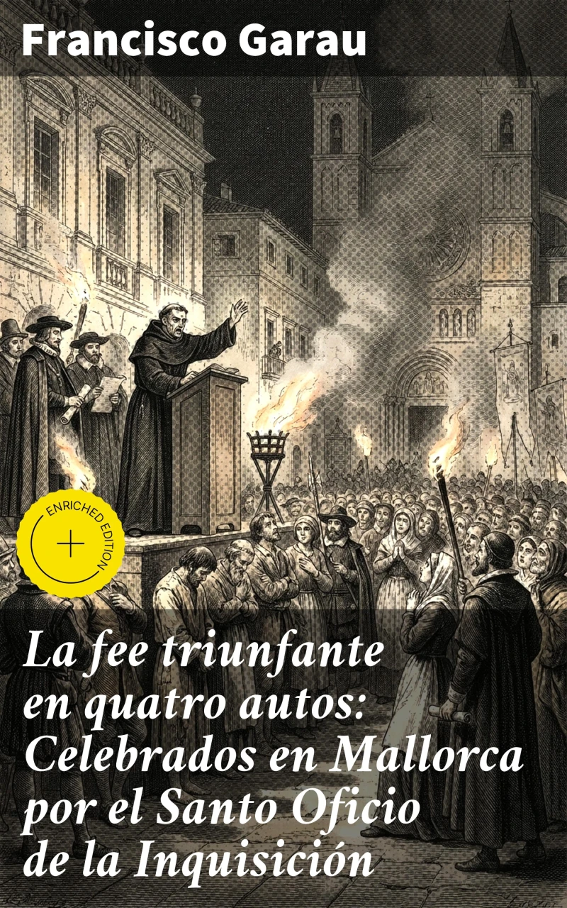 Portada: La fee triunfante en quatro autos: Celebrados en Mallorca por el Santo Oficio de la Inquisición