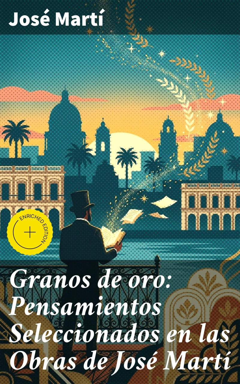 Portada: Granos de oro: Pensamientos Seleccionados en las Obras de José Martí