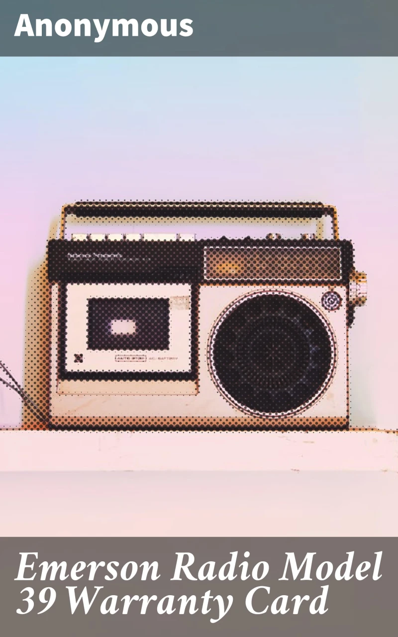 Portada: Emerson Radio Model 39 Warranty Card