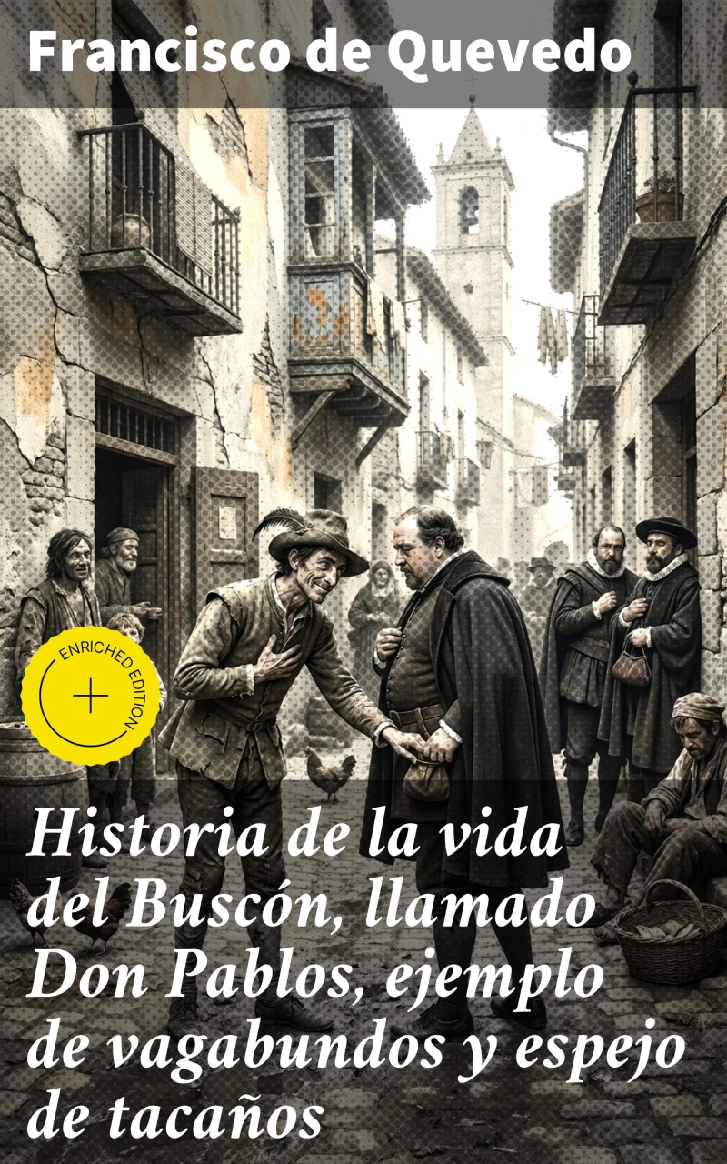 Portada: Historia de la vida del Buscón, llamado Don Pablos, ejemplo de vagabundos y espejo de tacaños
