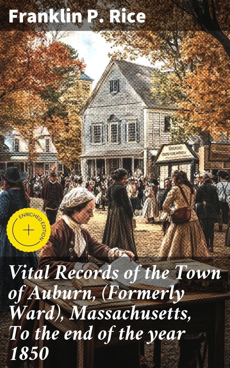 Portada: Vital Records of the Town of Auburn, (Formerly Ward), Massachusetts, To the end of the year 1850