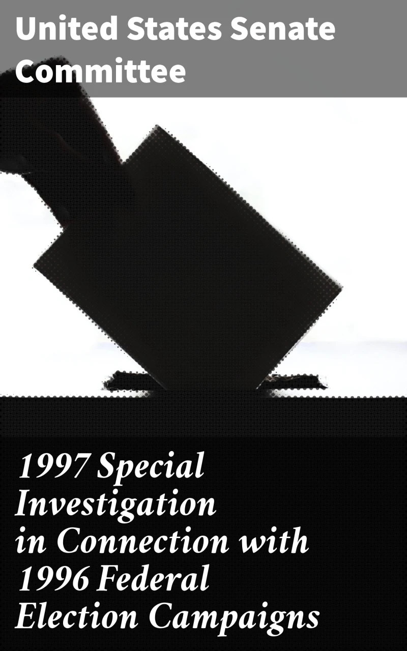 Portada: 1997 Special Investigation in Connection with 1996 Federal Election Campaigns