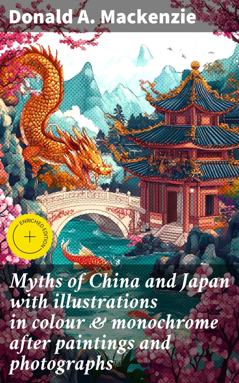 Portada: Myths of China and Japan with illustrations in colour & monochrome after paintings and photographs