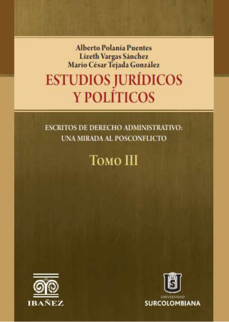Portada: Estudios jurídicos y políticos. Tomo III