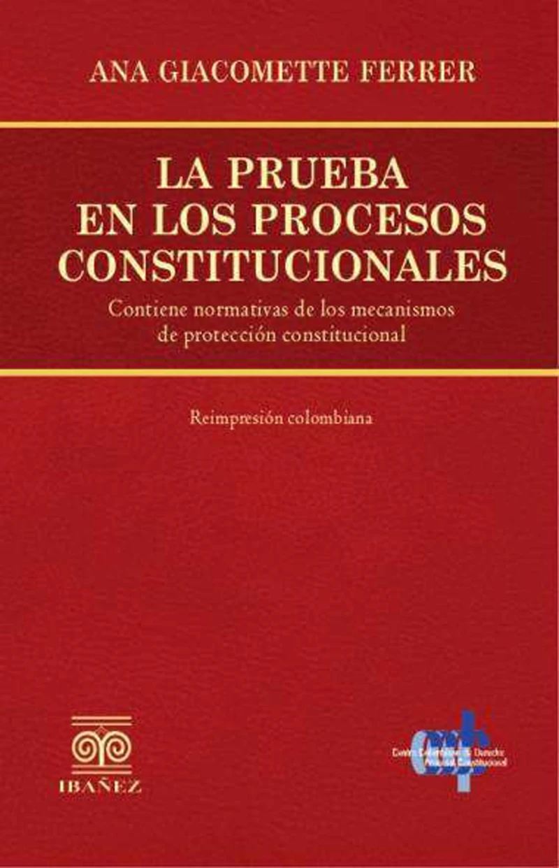 Portada: La prueba en los procesos constitucionales