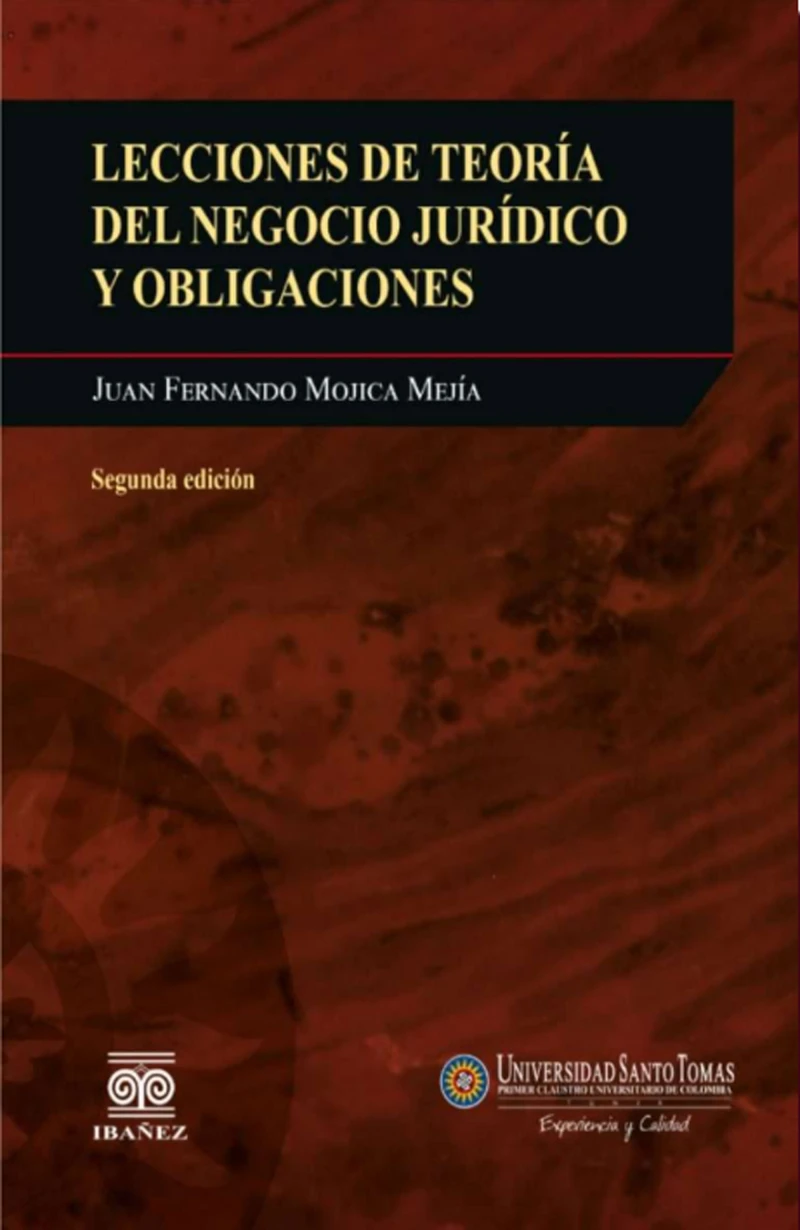 Portada: Lecciones de teoría del negocio jurídico y obligaciones