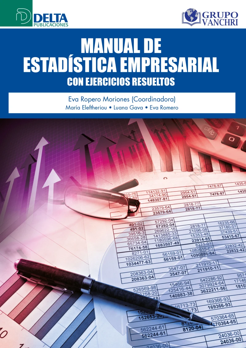Portada: Manual de estadística empresarial con ejercicios resueltos