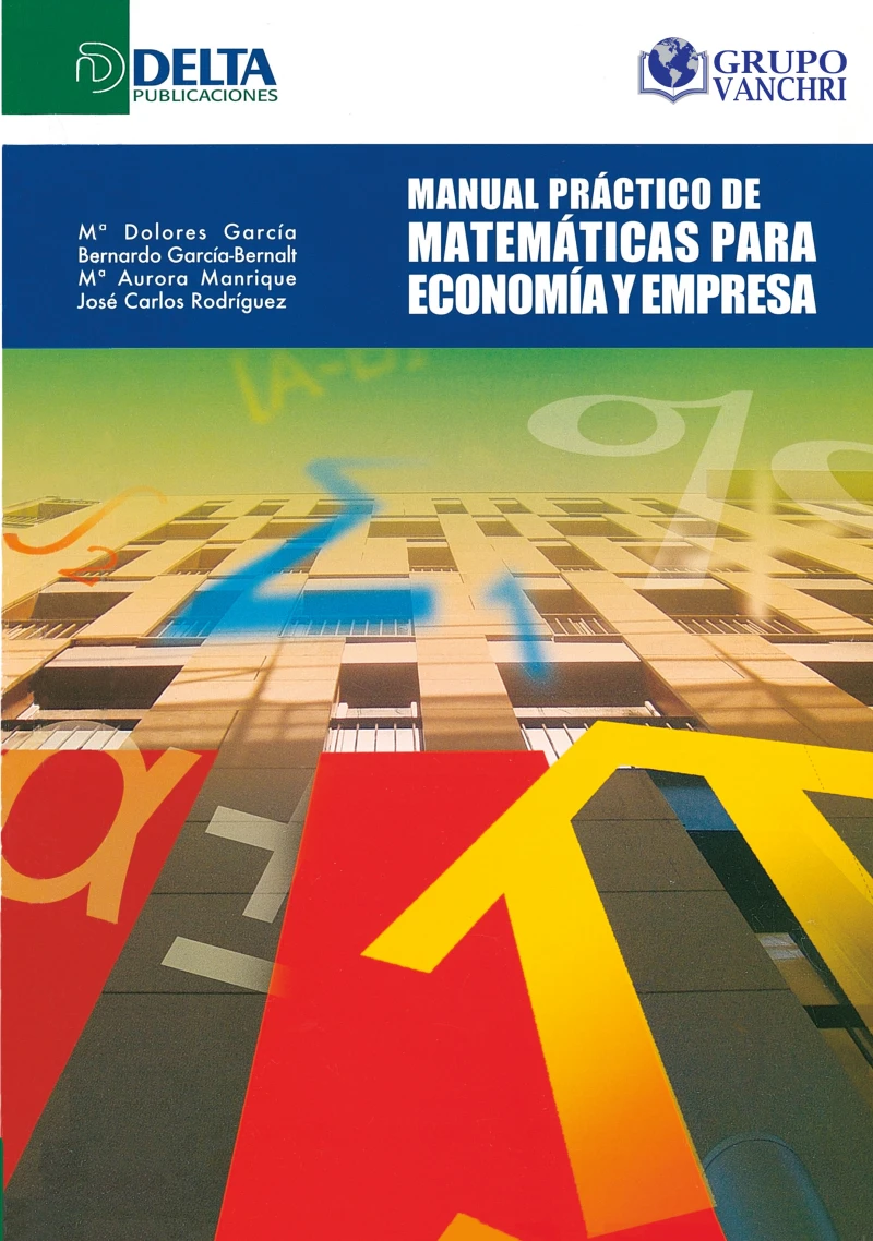 Portada: Manual práctico de matemáticas para economía y empresa