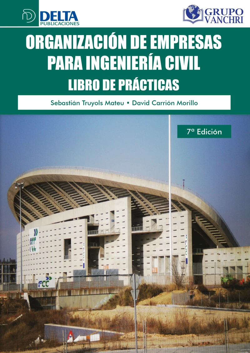 Portada: Organización de empresas para ingeniería civil: libro de prácticas