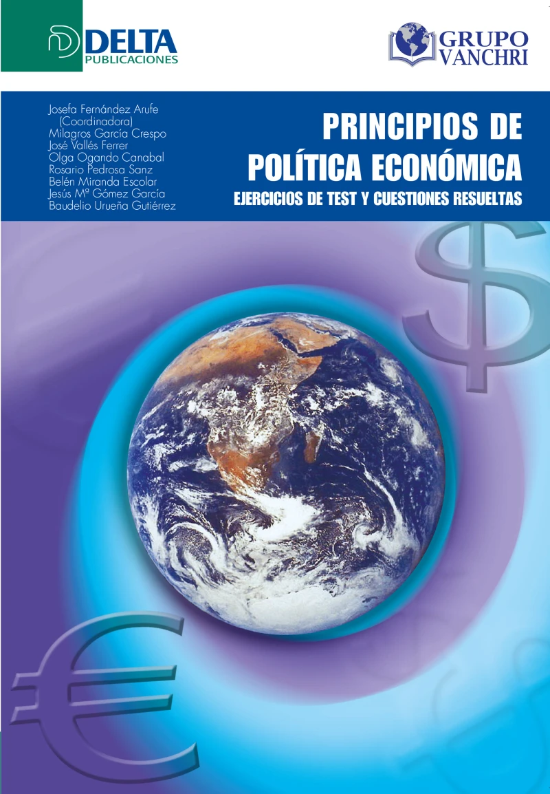Portada: Principios de política económica: ejercicios de test y cuestiones resueltas