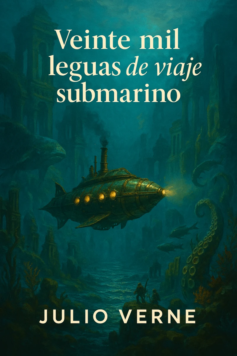 Portada: Veinte mil leguas de viaje submarino 