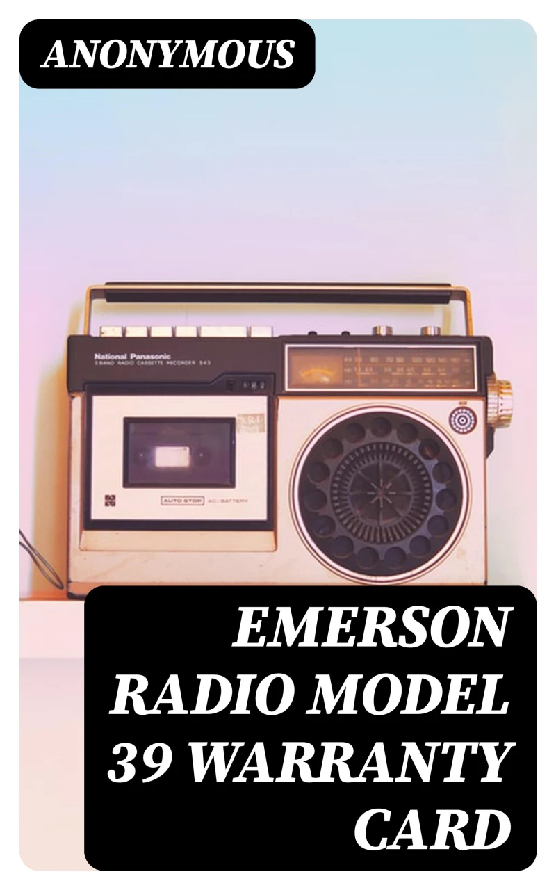 Portada: Emerson Radio Model 39 Warranty Card