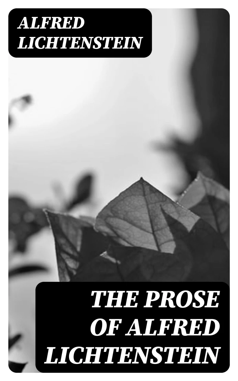 Portada: The Prose of Alfred Lichtenstein