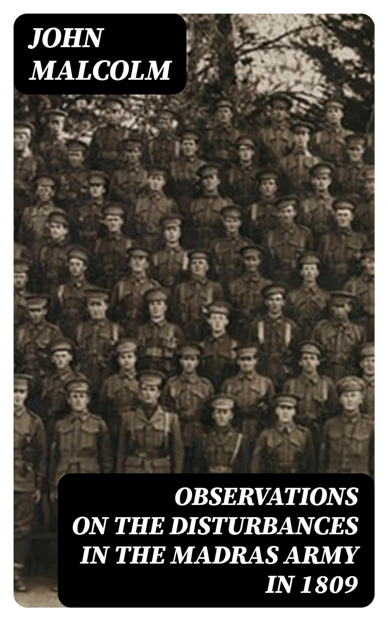 Portada: Observations on the Disturbances in the Madras Army in 1809