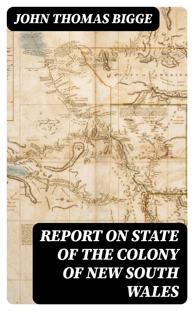 Portada: Report on State of the Colony of New South Wales