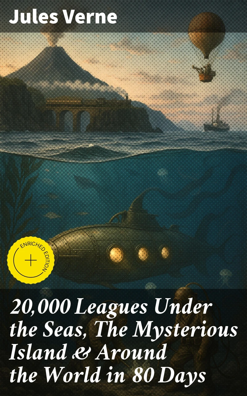 Portada: 20,000 Leagues Under the Seas, The Mysterious Island & Around the World in 80 Days