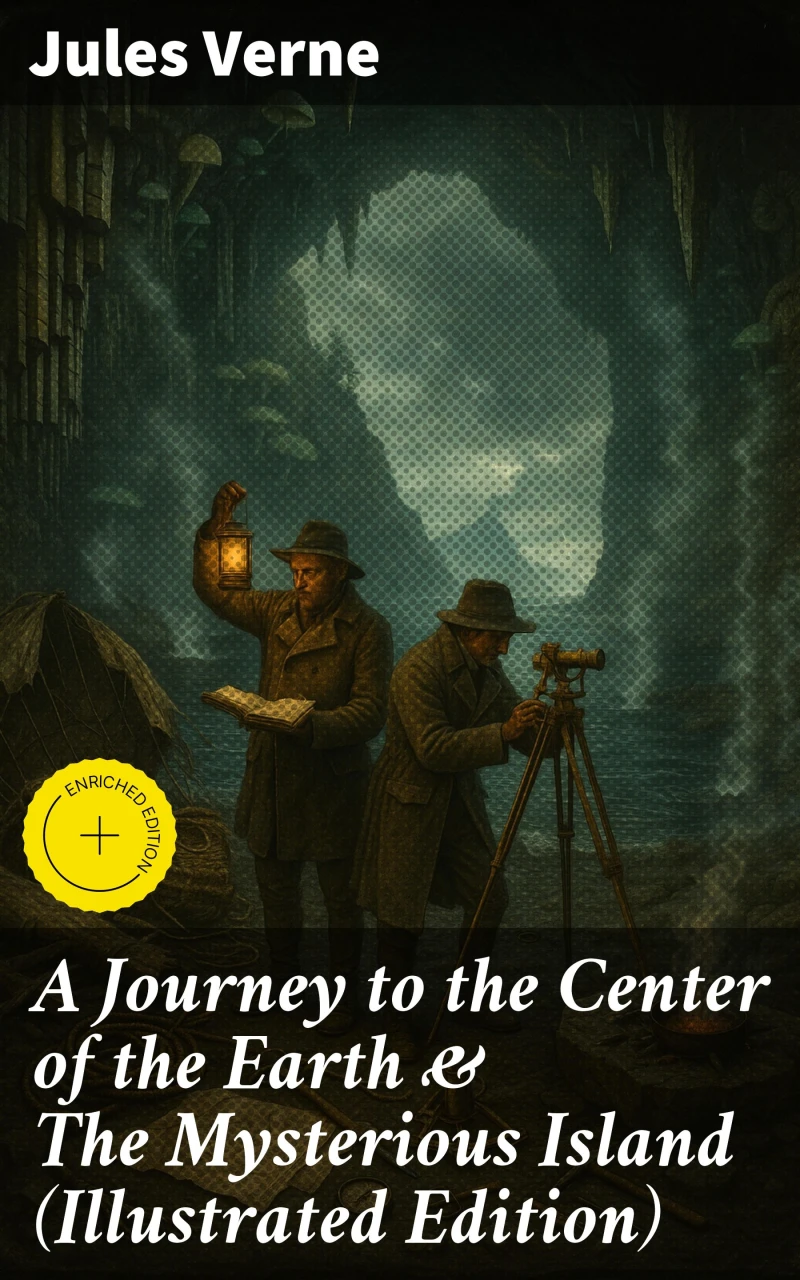Portada: A Journey to the Center of the Earth & The Mysterious Island (Illustrated Edition)