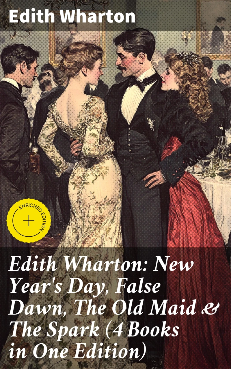 Portada: Edith Wharton: New Year's Day, False Dawn, The Old Maid & The Spark (4 Books in One Edition)