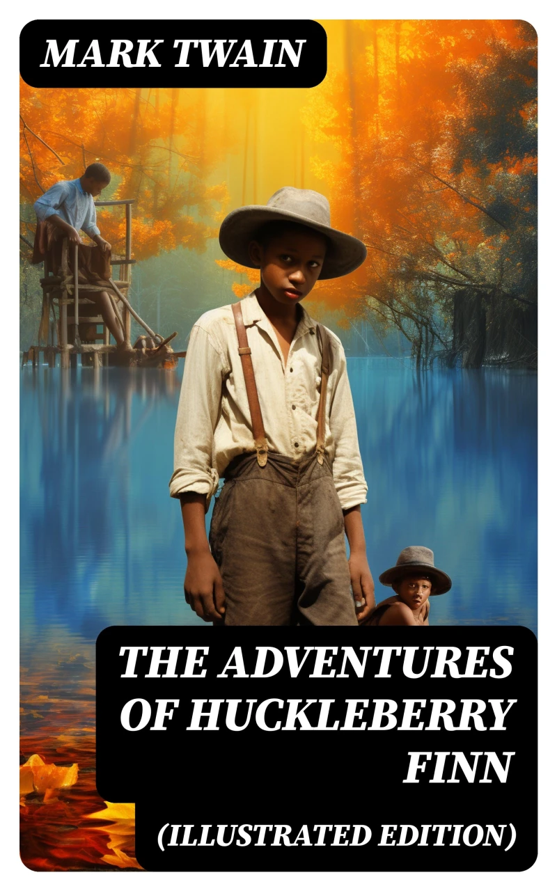 Portada: THE ADVENTURES OF HUCKLEBERRY FINN (Illustrated Edition)