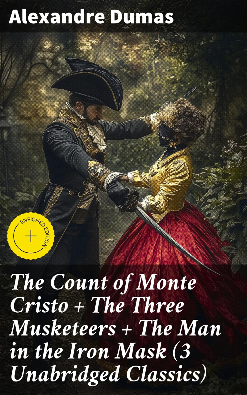 Portada: The Count of Monte Cristo + The Three Musketeers + The Man in the Iron Mask (3 Unabridged Classics)