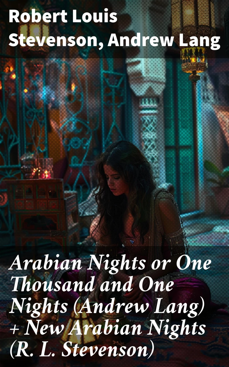 Portada: Arabian Nights or One Thousand and One Nights (Andrew Lang) + New Arabian Nights (R. L. Stevenson)