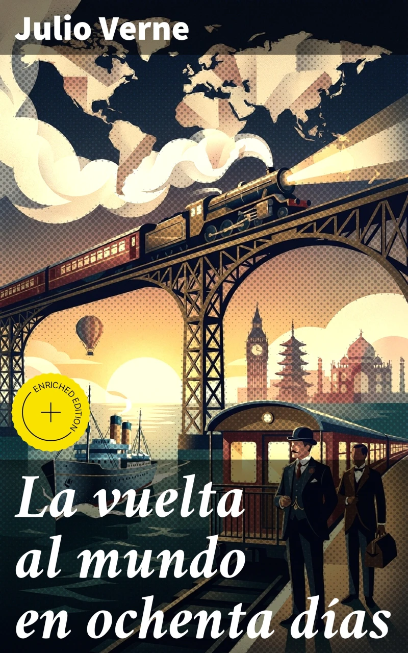 Portada: La vuelta al mundo en ochenta días