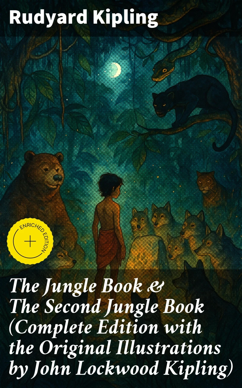 Portada: The Jungle Book & The Second Jungle Book (Complete Edition with the Original Illustrations by John Lockwood Kipling)